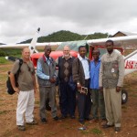 Daniel Shaw (new missionary pilot), Julius Korir, Jerry, Berhanu, Abdi (plane guard), Pastor Abraham Daniel Shaw, Julius Korir, Jerry, Berhanu, Abdi (guard), Pastor Abraham
